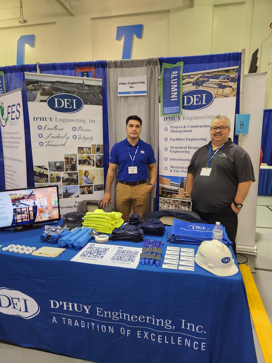 Jim and Miguel attended this year’s Spring 2023 Career Fair at Pennsylvania College of Technology today. What a great event!
#dei #dhuyengineering #engineeringcareers #schoolconstruction #projectmanagement
More information on the career fair: pct.edu/academics/care…