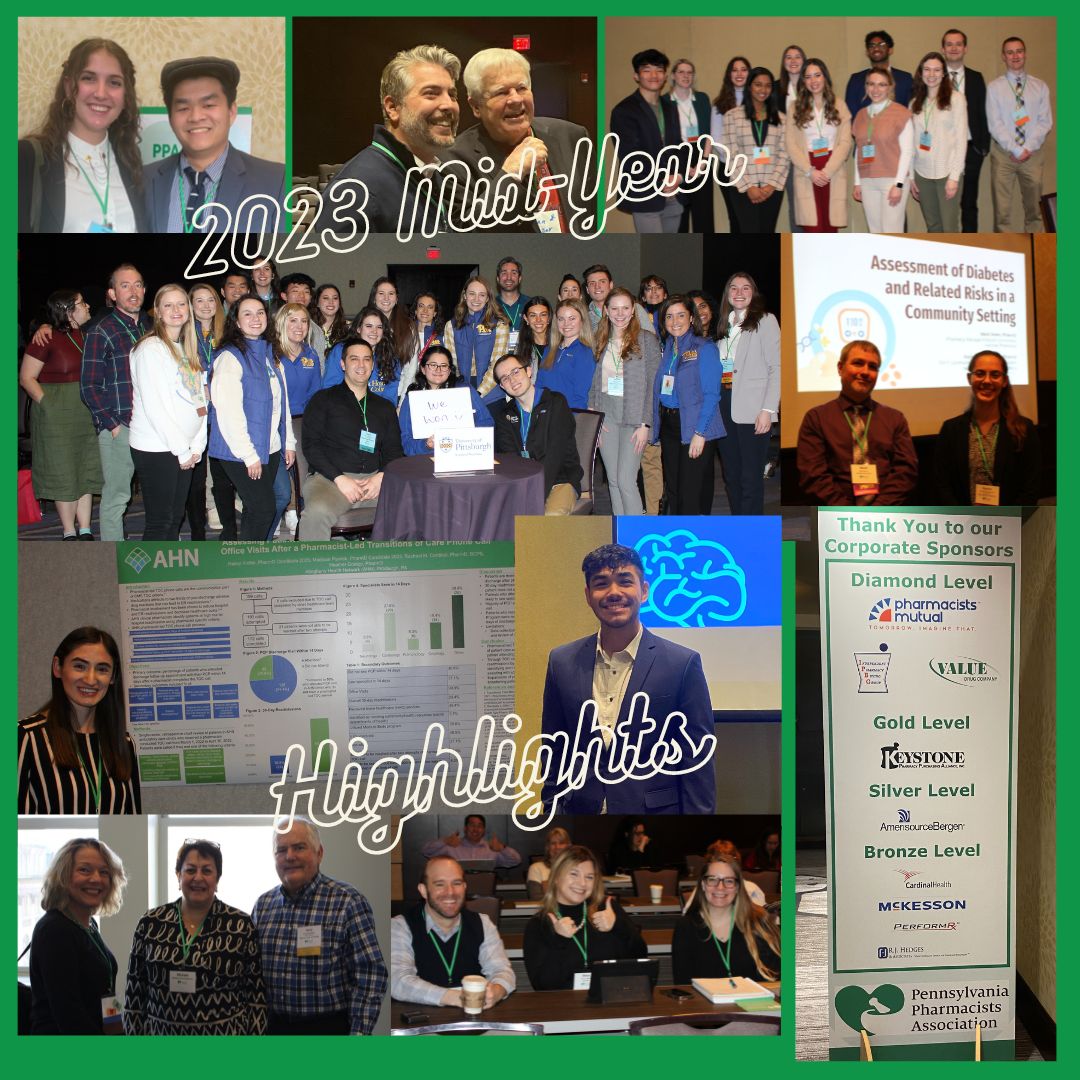 PAPharmacists's tweet image. MY2023 is a Wrap! PPA 2023 PPA Mid-Year Conf was a success...and not just for those on the winning @pittpharmacy OTC team or cheering squad! From a networking tea time, poster presentations to an exciting OTC Comp; view pics: lnkd.in/esJXAh4s  #PPAConference #Pharmacists
