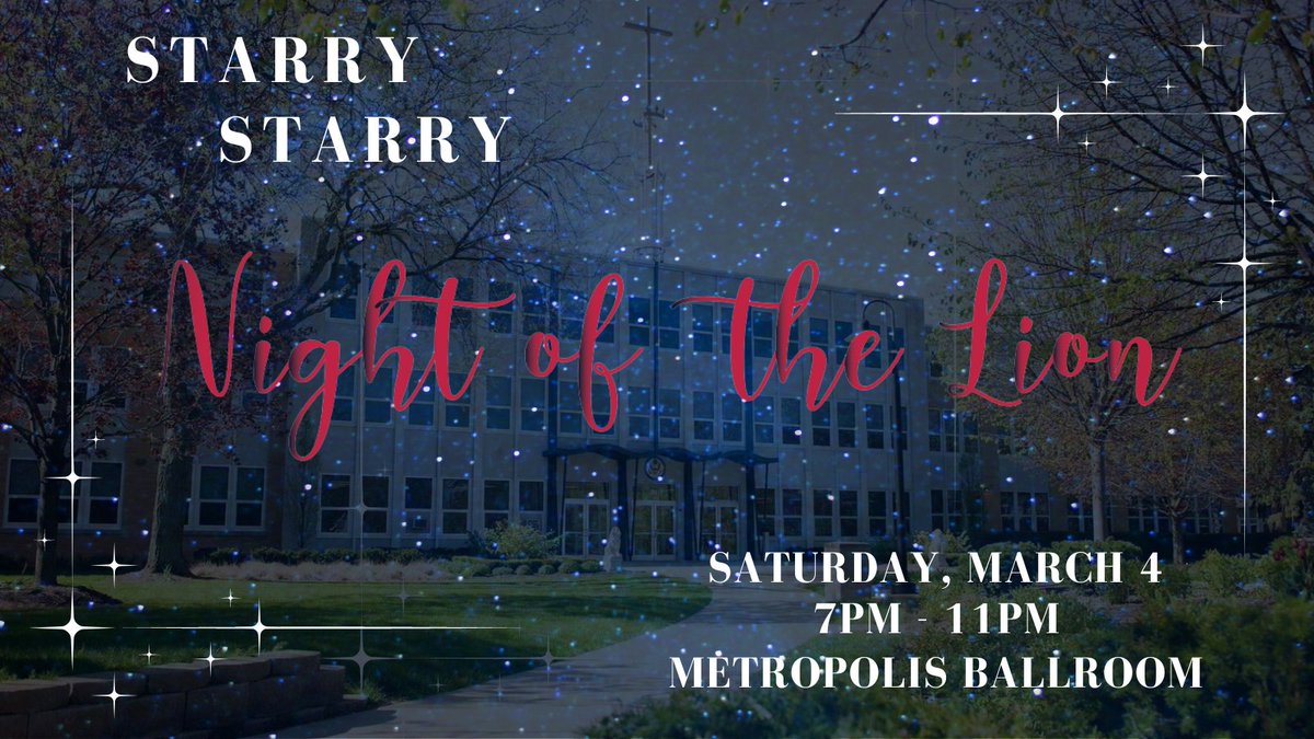 We are looking forward to a ⭐️ Starry, Starry Night of the Lion ⭐️ this Saturday! 

Reserve your place at the celebration of the season today! 🎟 - saintviator.com/nol