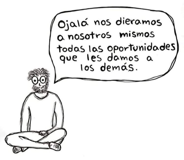 Siempre somos más duros con nosotros que con los demás. Nos enseñaron a ver por otros y muy poco por nosotros!⤵️