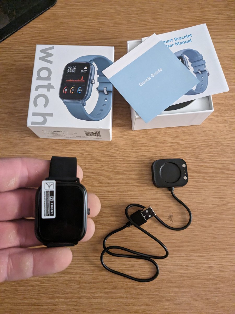 piers_storey's tweet photo. Unboxing the COLMI P8 NRF52832 #smartwatch ⌚. First impressions 🤔 good size screen, not too deep, graphics ok and nice touch control. Time to 👀 the wasp-os docs and see how to flash the firmware #wareable @micropython https://t.co/fdIyxfnzeK