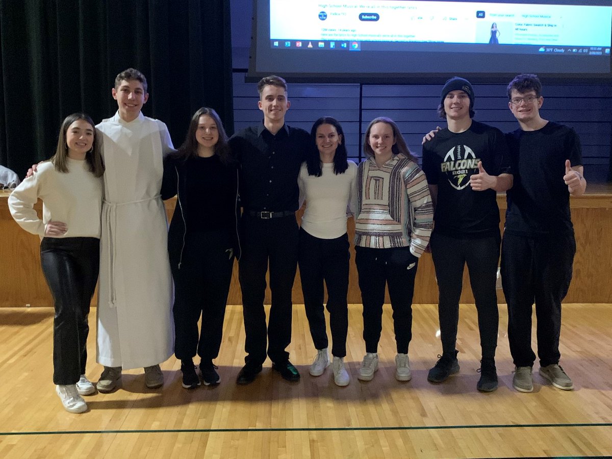 SMCCMonroe's tweet image. Mr. Maag’s Living the Scriptures class performed a skit  during this morning’s Lenten Morning Prayer Service that demonstrated how life’s pressures &amp;amp; temptations can create a divide in our relationship with Jesus, but that He is always there for us &amp;amp; wants us to come back to Him.