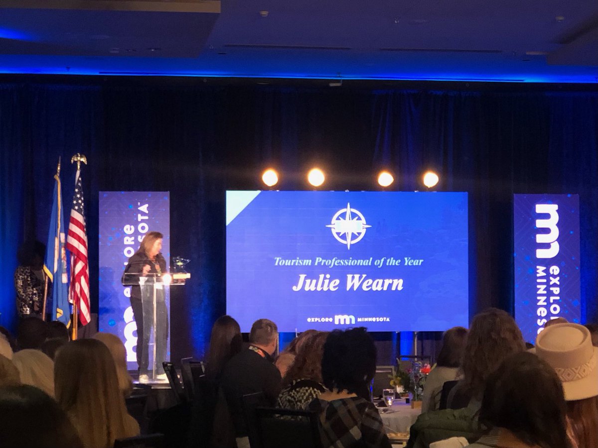 VisitRoseville's tweet photo. Congratulations to Visit Roseville CEO, Julie Wearn. Julie was recognized as the Tourism Professional of the Year at the @exploreminn Tourism Conference. #EMTConf2023 https://t.co/ekB0jcdUjT