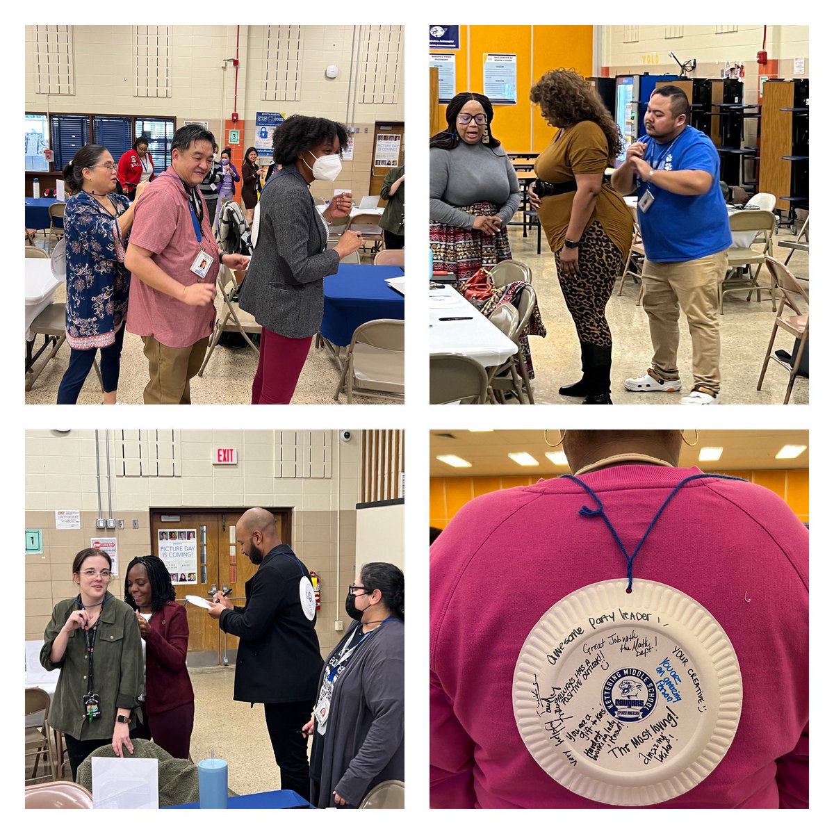 PRINCIPAL_DUVAL's tweet photo. I absolutely ❤️ my @KetteringMiddle staff! Today we began laying the foundation for a new KMS vision and mission. We also added some positivity to our plates. #cultivatingexcellence https://t.co/zs2cZWwudS
