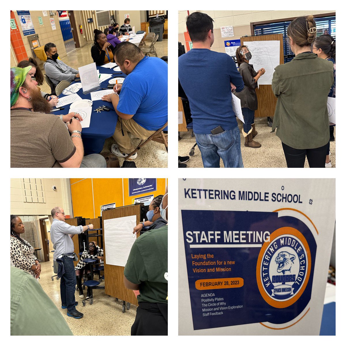 I absolutely ❤️ my <a href="/KetteringMiddle/">Kettering Middle School</a> staff! Today we began laying the foundation for a new KMS vision and mission. We also added some positivity to our plates. #cultivatingexcellence