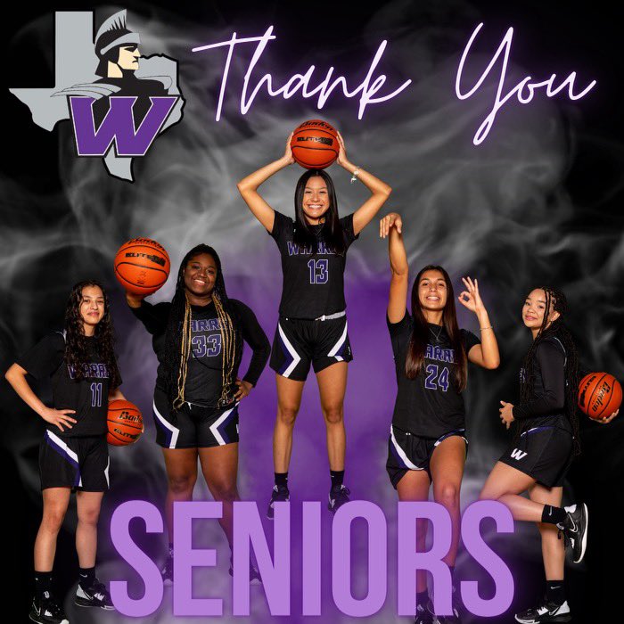 Last post for the day. Thank you to these five seniors who have done so much for this program. Three straight playoff appearances! What you have done for us cannot be put into words and we will miss each of you! 🏀💜🏀