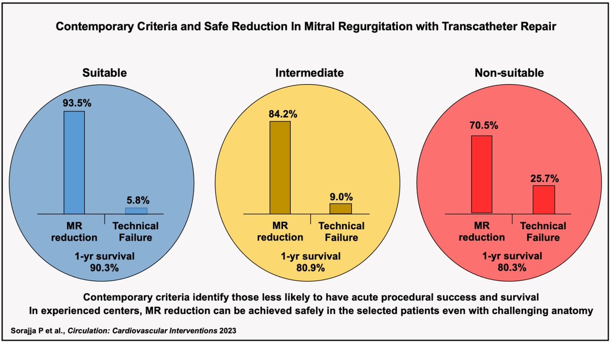 Can we accurately predict Mitral transcatheter edge-to-edge repair outcomes? Contemporary Anatomic and Clinical Outcomes with Transcatheter Mitral Repair @sarano_maurice @JoaoLCavalcant @Miho_Fukui_ @psorajja #mitralvalve #CHF #AHAJournals #cardiotwitter ahajrnls.org/3Zbb6Vf