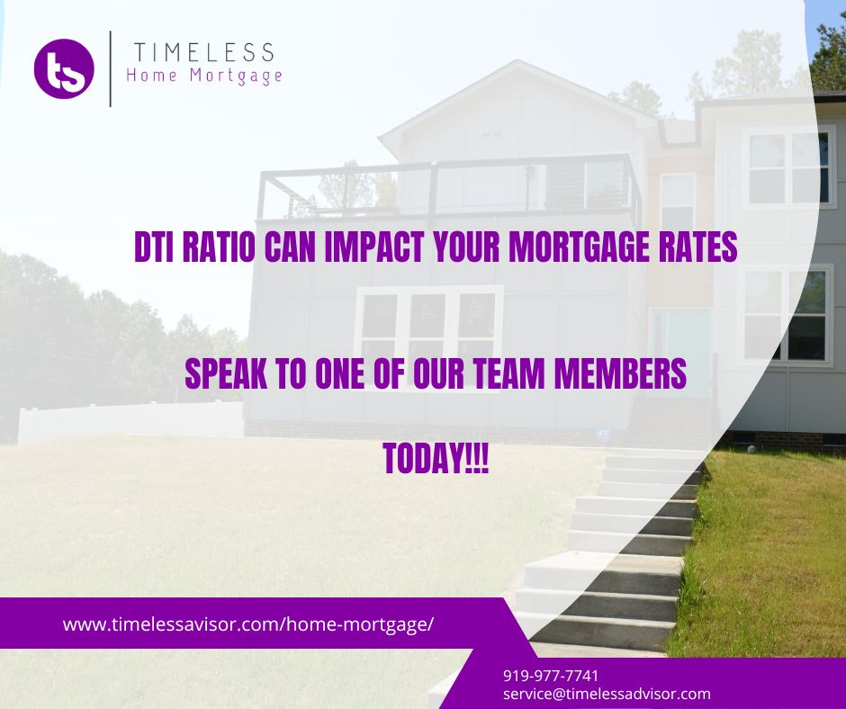 TeamTimeless14's tweet photo. Find out how your DTI Ratio can affect you if you plan to purchase a home. 

Contact us TODAY
919.977.7741

#thetimelessway #wealthmanagement #realestate #mortgages #investing #consulting #insurance #auto #home #commercial #life https://t.co/XGwnyosw5T