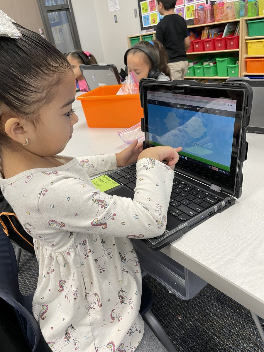 Our Math Stations today were incorporating our computers. BOOMCards are always so engaging and help us practice our learned math skills. @CyFairYeager