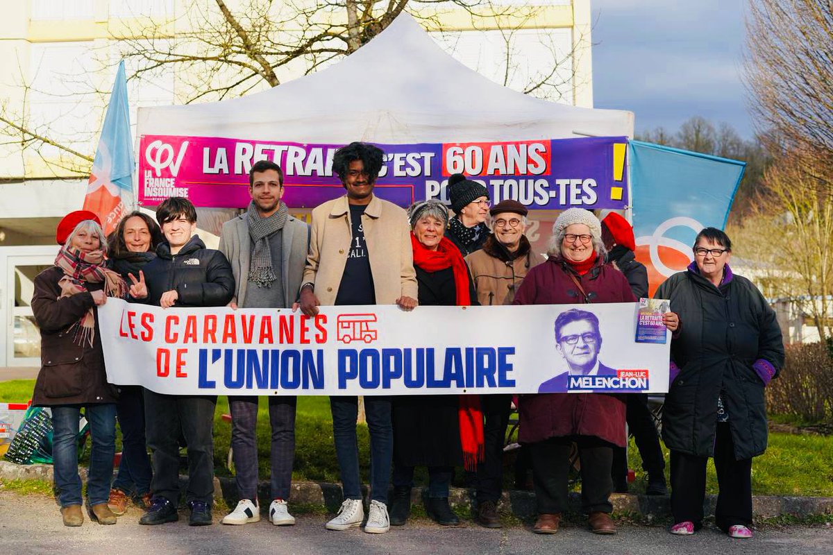 CaravanesPop's tweet photo. 🚐 CARAVANE POPULAIRE #POURNOSRETRAITES – Étape 8 : Montbard

🗣️ "Non seulement cette réforme est injuste mais en plus elle est inutile. J’irai manifester le 7 mars, c'est pas mon habitude, mais là c’est trop ! On doit être nombreux"

#CaravanePopulaire
👉 https://t.co/15tkfvv3yQ https://t.co/90MOkNUjwN