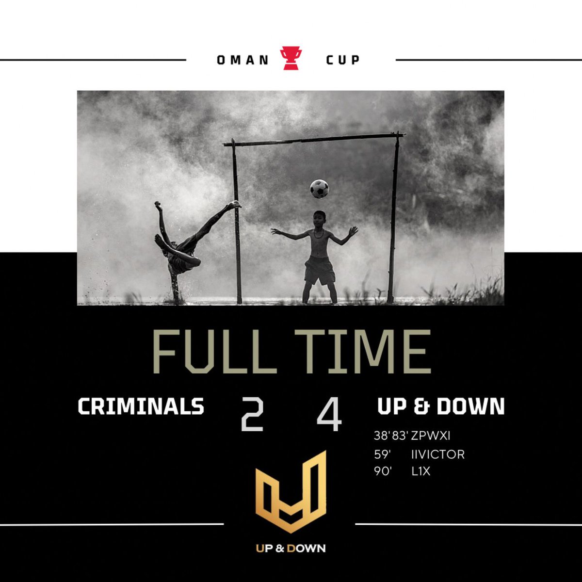 △ ▽

Full Time : 

• <a href="/Omanproclub/">OMAN PRO CLUB FEDERATION</a> 
• Round 5 &amp; 6
• <a href="/CRiMiNALS_FC1/">CRiMiNALS</a>
• 4 - 2 ✔️

#UD