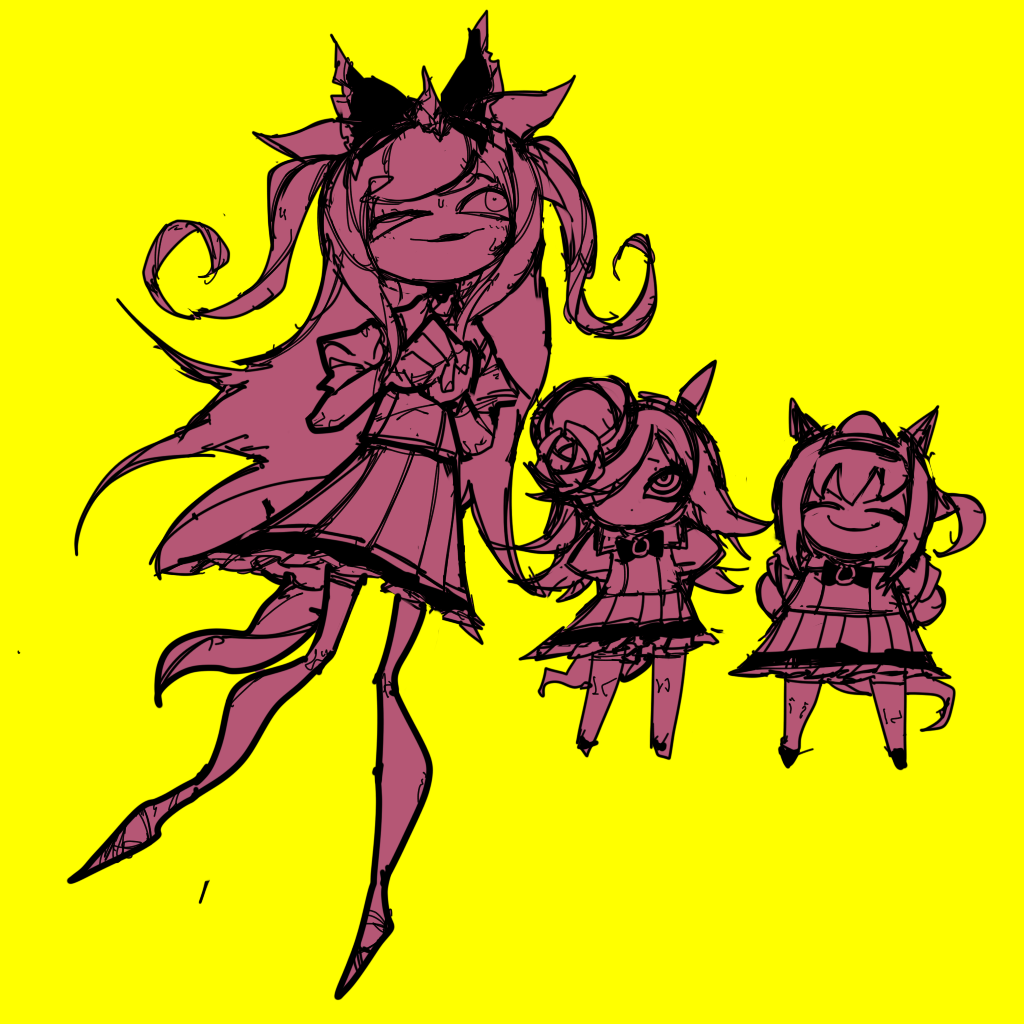アグネスデジタル(ウマ娘) ,ハルウララ(ウマ娘) ,ライスシャワー(ウマ娘) 「」|ちぐ齒莖ダサわやかのイラスト