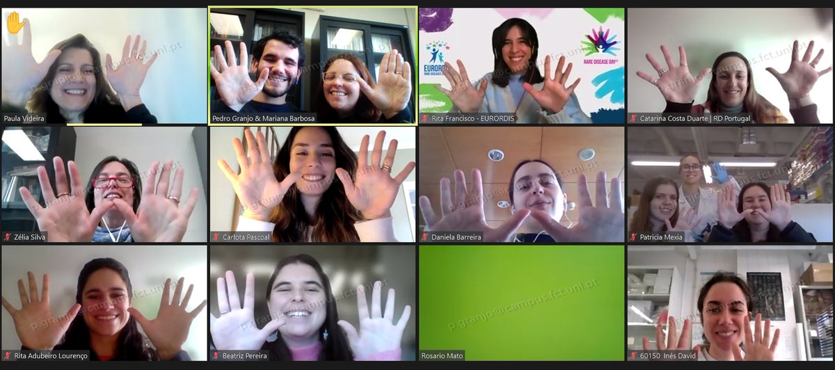 Congrats to Joana Cunha and Salvador for great presentations at the Master's degree dissertation interim sessions. 
Big shoutout to amazing speakers Catarina Duarte &amp; Rita Francisco for sharing their amazing work. 
Let's keep supporting those affected by rare diseases.