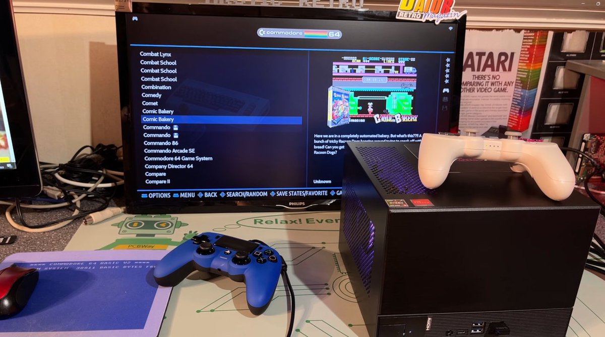 ovesen's tweet photo. Playing with something very modern retro ๐ #retrogaming #retrogamingconsole #batocera #commodore #arcticretro https://t.co/0uFkkBxKKu