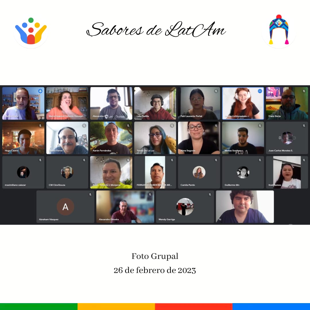 Este domingo se realizó el #meetup "Sabores de LatAm" reuniendo a las comunidades #GoogleCrowdsource y #GoogleLocalGuides!

Nuestra CM <a href="/MeliEnGoogle/">Melisa Frank</a> presentó #crowdsource y dio paso a las divertidas actividades que fueron presentadas por los hosts de: 🇧🇷  🇨🇱  🇦🇷 🇲🇽 🇵🇪
