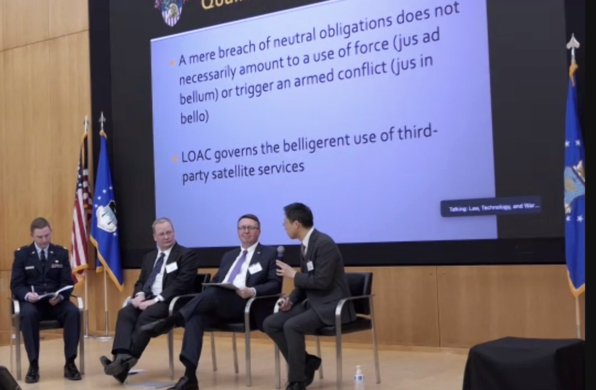 christinayiotis's tweet image. 3rd Annual @US_SpaceCom #Legal Conference @US_SpaceCom #JAG @AF_Academy @ltwrc #SpaceOperations &amp;amp; #Russia&apos;s War in #Ukraine: Questions of #Neutrality, #SpaceSupport &amp;amp; National/Commercial Cooperation&quot; @NavalWarCollege @dburbach @WestPoint_USMA Dr. Hitoshi Nasu @Maxar Chris Shank