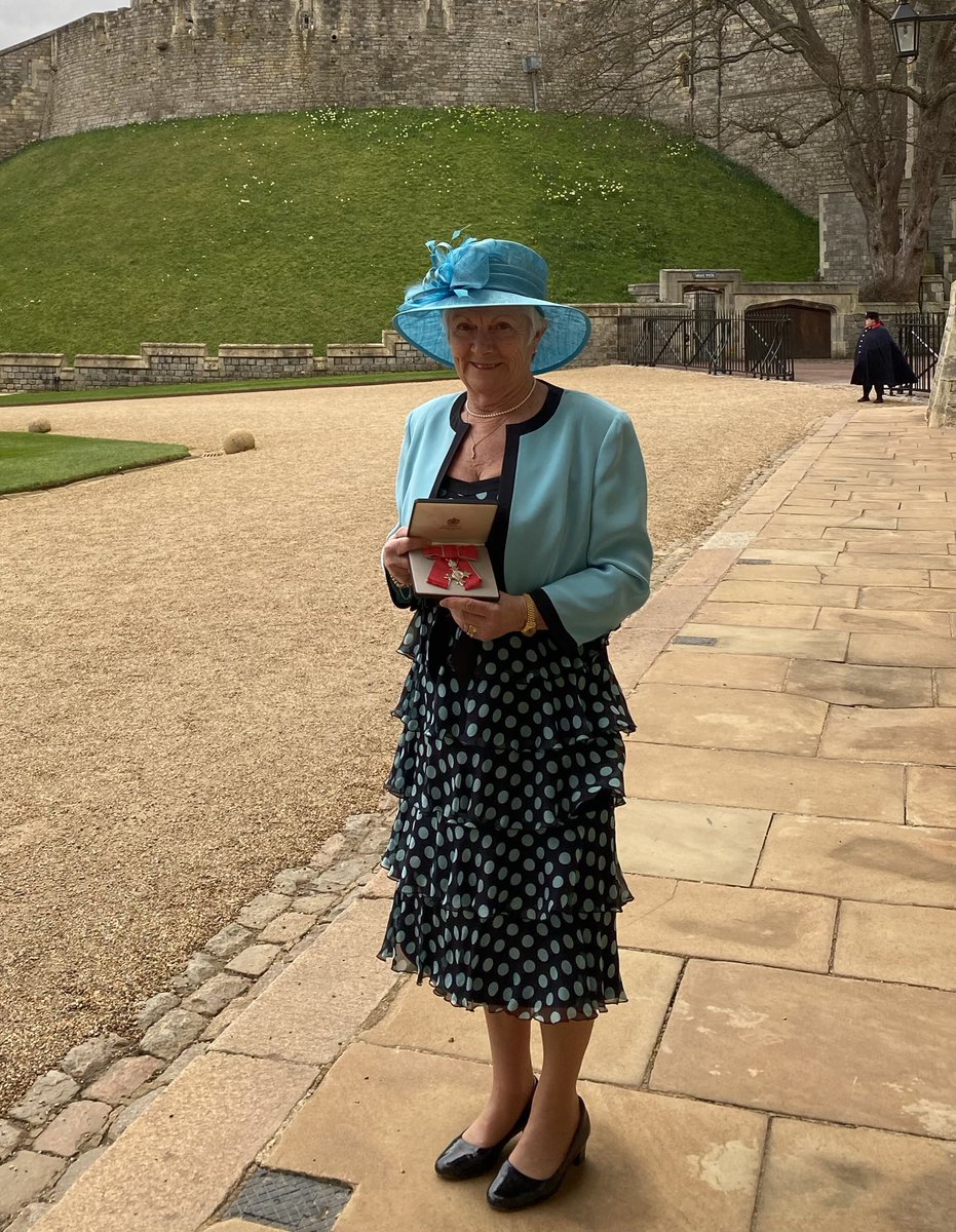 So delighted that Rutland’s Barbara Crellin has been awarded an #MBE today by HRH The #Princess Royal. Richly deserved Barabara has done much for #swimming, #rugby, #sport #education and #well-being in #Rutland.