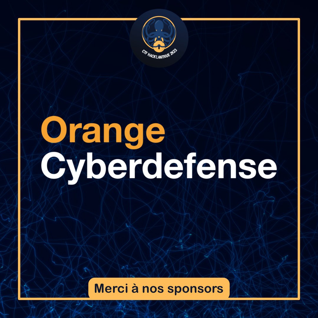 hacklantique's tweet photo. Merci à @OrangeCyberFR ! 

Orange Cyberdefense est le leader de prestations de services de cybersécurité qui accompagne les entreprises partout dans le monde. https://t.co/CB7PM6BheI