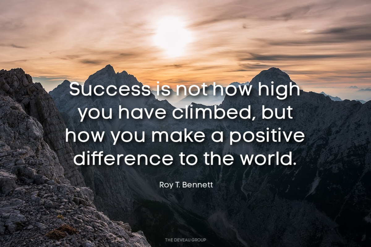 deveaugroup's tweet photo. So many times, success is defined by a person's wealth or status. While those are great in and of themselves, what truly defines success is a person's ability to make an impact outside of those things. #success #successquotes #impact #quote #QOTD #TheDeveauGroupDifference https://t.co/iI3fdg3DGK