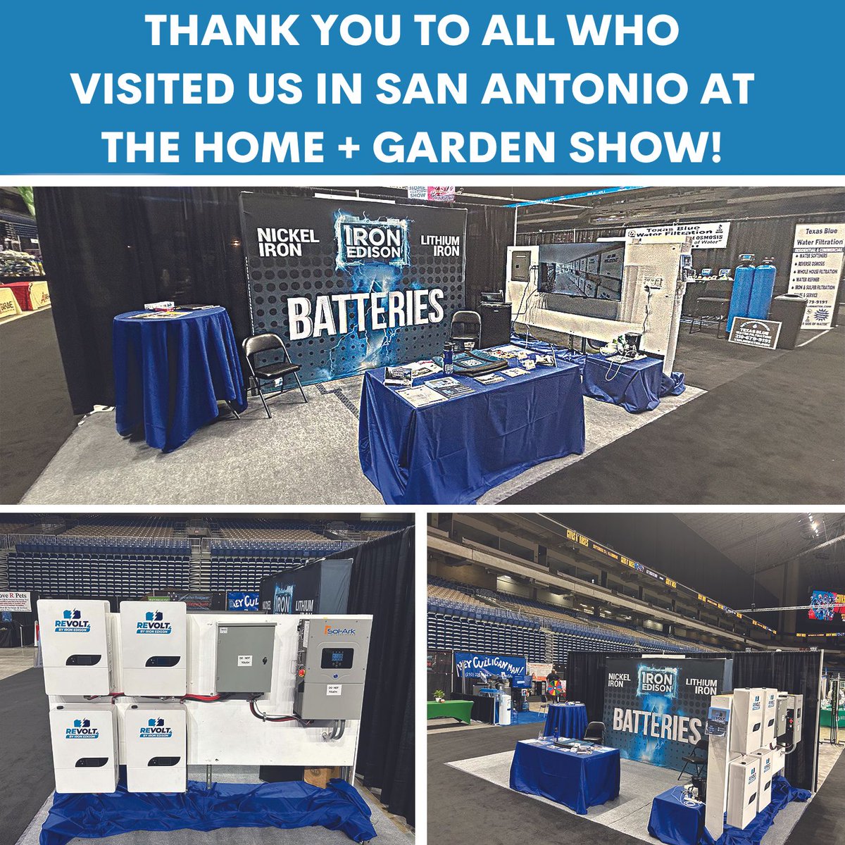 IronEdison's tweet photo. Iron Edison is grateful to everyone who showed up and made the San Antonio Home + Garden Show such a success. We thoroughly enjoyed meeting and chatting with the installers and homeowners in attendance, and we look forward to working with you in the near future! #IronEdison https://t.co/mtgrwgqQl8