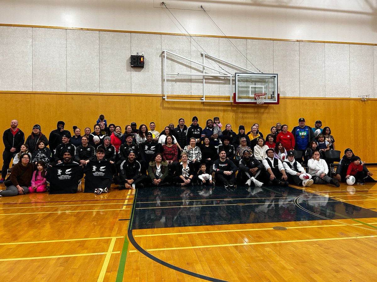 VanSevens's tweet photo. Players from New Zealand’s Men’s Sevens Team were welcomed onto the unceded and traditional territories of the Tsleil-Waututh Nation today 🏉 

#RugbyCA #CanadaSevens https://t.co/pyjmOqBUVP