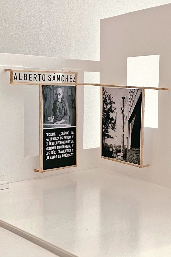 'un camino que conduce a una estrella' Alberto Sánchez regresa a Toledo. 9 esculturas y 13 dibujos en CORPO, Convento de Santa Fe. #maqueta patio de acceso