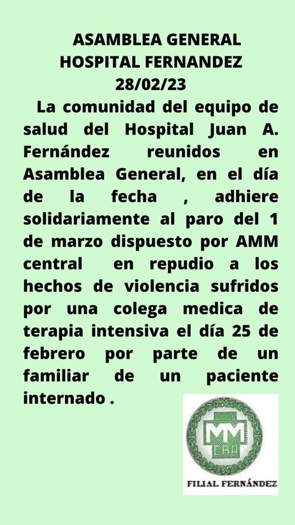 pbourren's tweet photo. Paro general de médicos municipales en repudio a los hechos de violencia sufridos por una colega de nuestro hospital. #1M #medicos #paro #bastadeviolencia @todonoticias @osvaldobazan @LANACION @clarincom @infobae https://t.co/PXYaoANvJC