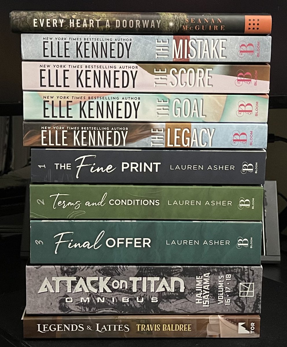 nikkirae_author's tweet photo. @_jenwrites_ I have you beat… 😬 and I’ve already read two of them. https://t.co/XERhgt7zDR