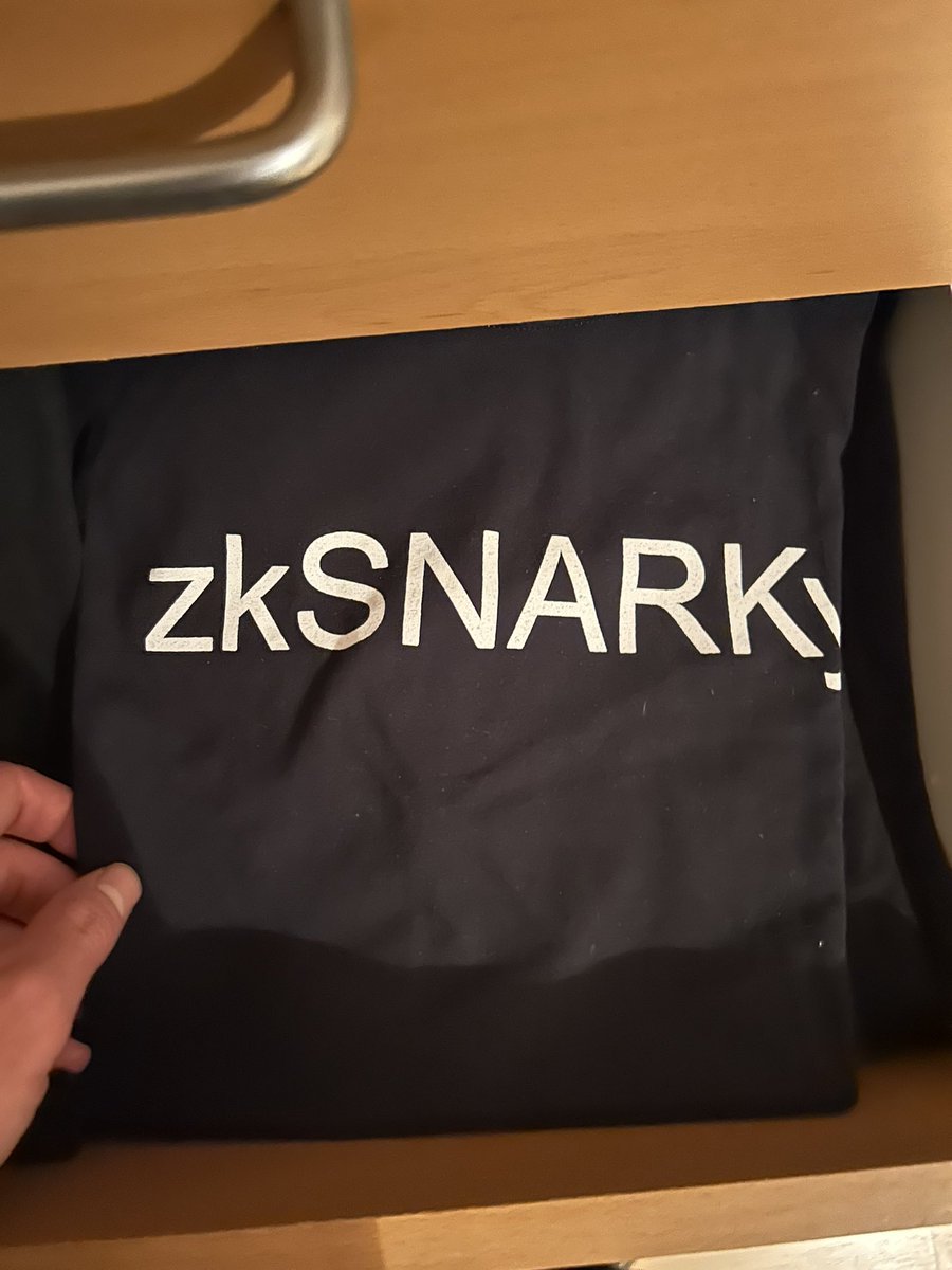 Does anyone remember who made this t-shirt? Circa 2019 iirc. Bad photo but it says zkSNARKy. Maybe Mina or Zcash?