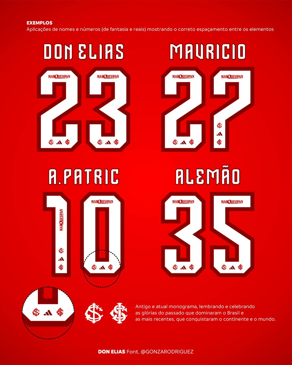_GonzaRodriguez's tweet photo. Esta es la tipografia que diseñé para la camiseta titular del @scinternacional.

El diseño está inspirado en las características morfologicas del particular número 3 de la camiseta que uso Elias Figueroa en el famoso Gol Iluminado...
Sigue aqui:
https://t.co/EBM2rsBzJn https://t.co/5jmf33JSD0
