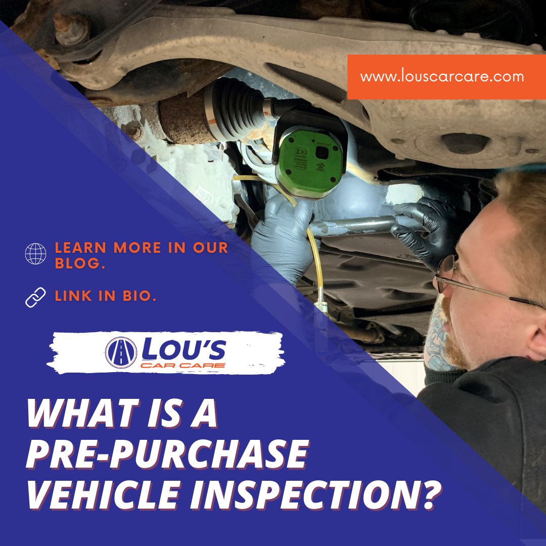 LousCarCare's tweet photo. Make sure you don't get taken for a ride when purchasing a used car. Get a pre-purchase vehicle inspection at Lou’s Car Care! It's like an extra pair of eyes checking out the car to make sure it runs as smoothly as possible. https://t.co/cQWv4f7oCU