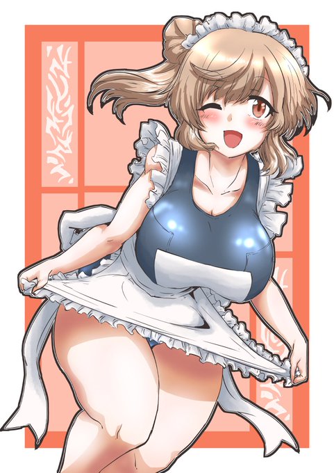 今日のスク水メイドはさとうささらちゃんです 