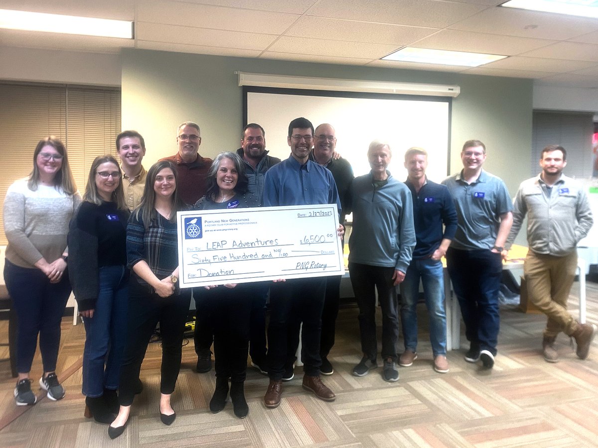 PNGRotary's tweet photo. We had another jam-packed Rotary meeting last night. We started off by welcoming a new member to our club, Jennifer Lieb! We then had a presentation about LEAP from Executive Director Seth Truby, who shared the history of LEAP and where they are today. https://t.co/qcpOA5bNyt