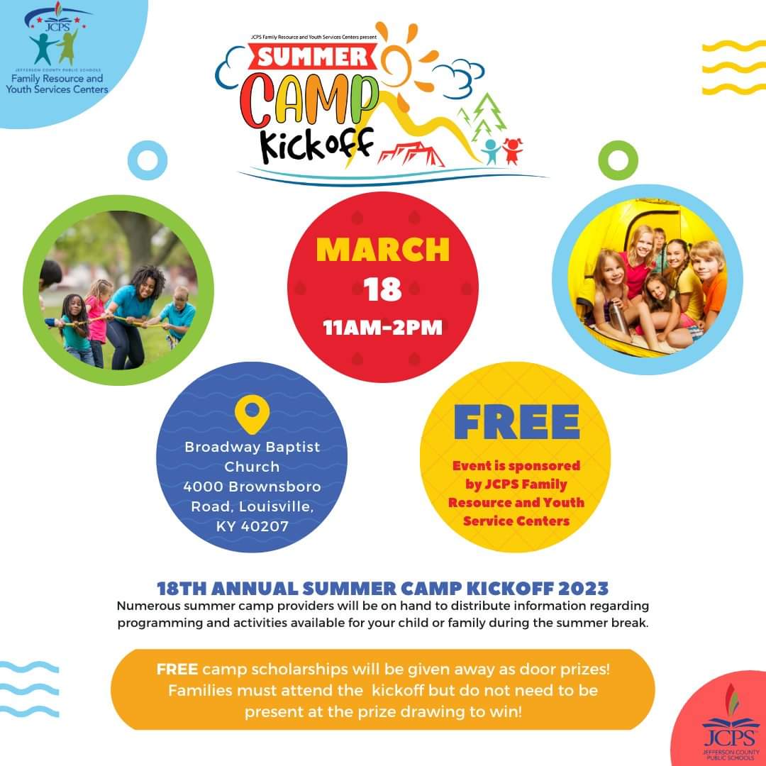Share Summer Camp Kick Off info with families and friends!