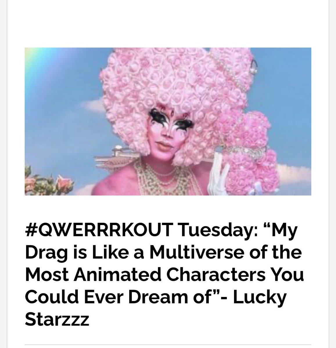 TheLuckyStarzzz's tweet image. Y’all check out my #Qwerrrkout Tuesday Feature 

worldofwonder.net/qwerrrkout-tue… 

@WorldOfWonder