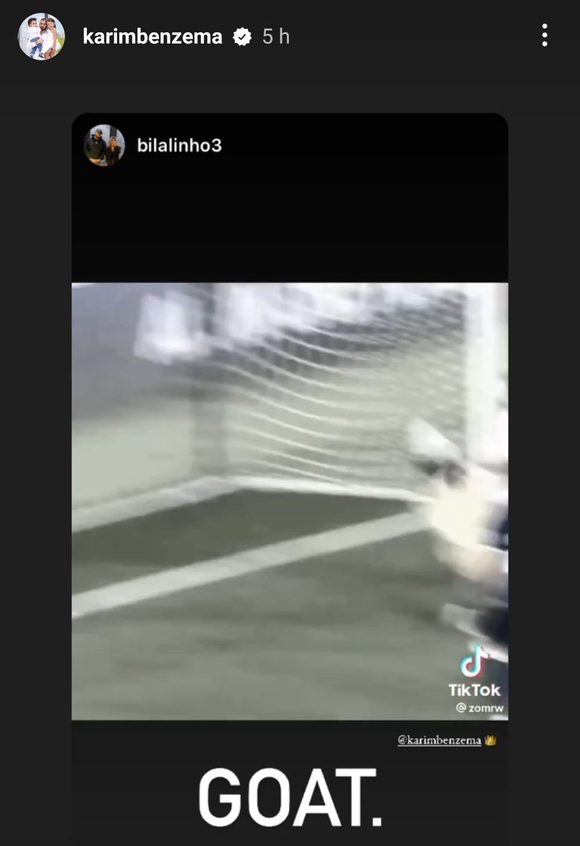 Admi_FCB's tweet photo. 🚨Karim Benzema se autoproclama "GOAT" así mismo en Instagram y muestra sus estadísticas. https://t.co/OSxswTDAvK