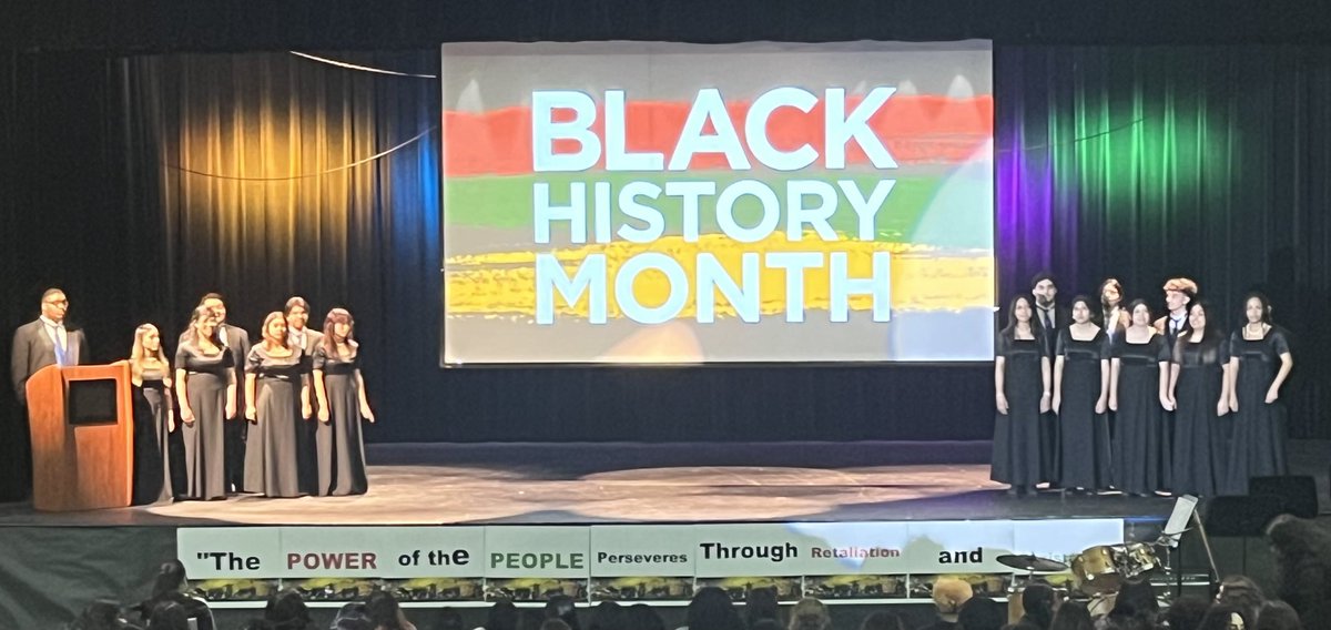 Aldine HS Varsity Mixed Choir at our Black History Program.   Morgan and Leger are very proud!