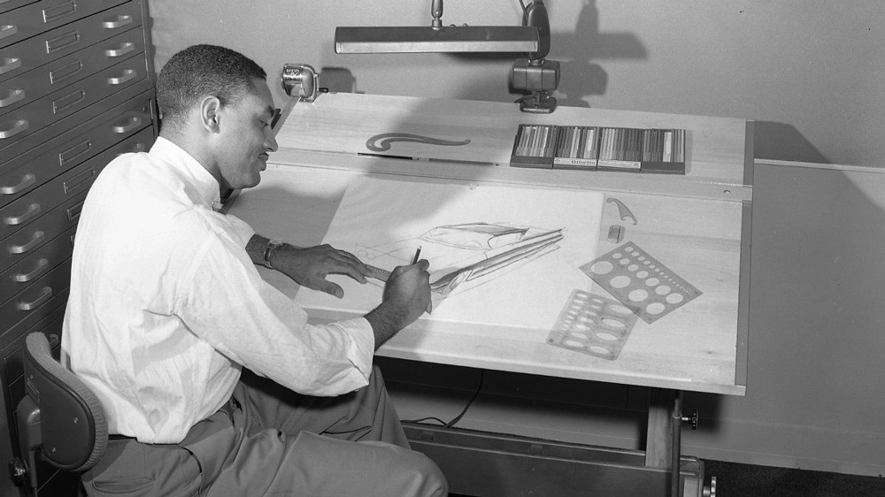 One of McKinley Thompson’s first assignments at Ford was contributing sketches for the legendary GT40. Thompson later conceptualized the futuristic space-age Ford Gyron, a 2-wheeled concept car.

See Thompson's full story HERE: loom.ly/Rveh_28

#bhm #celebrateblackhistory