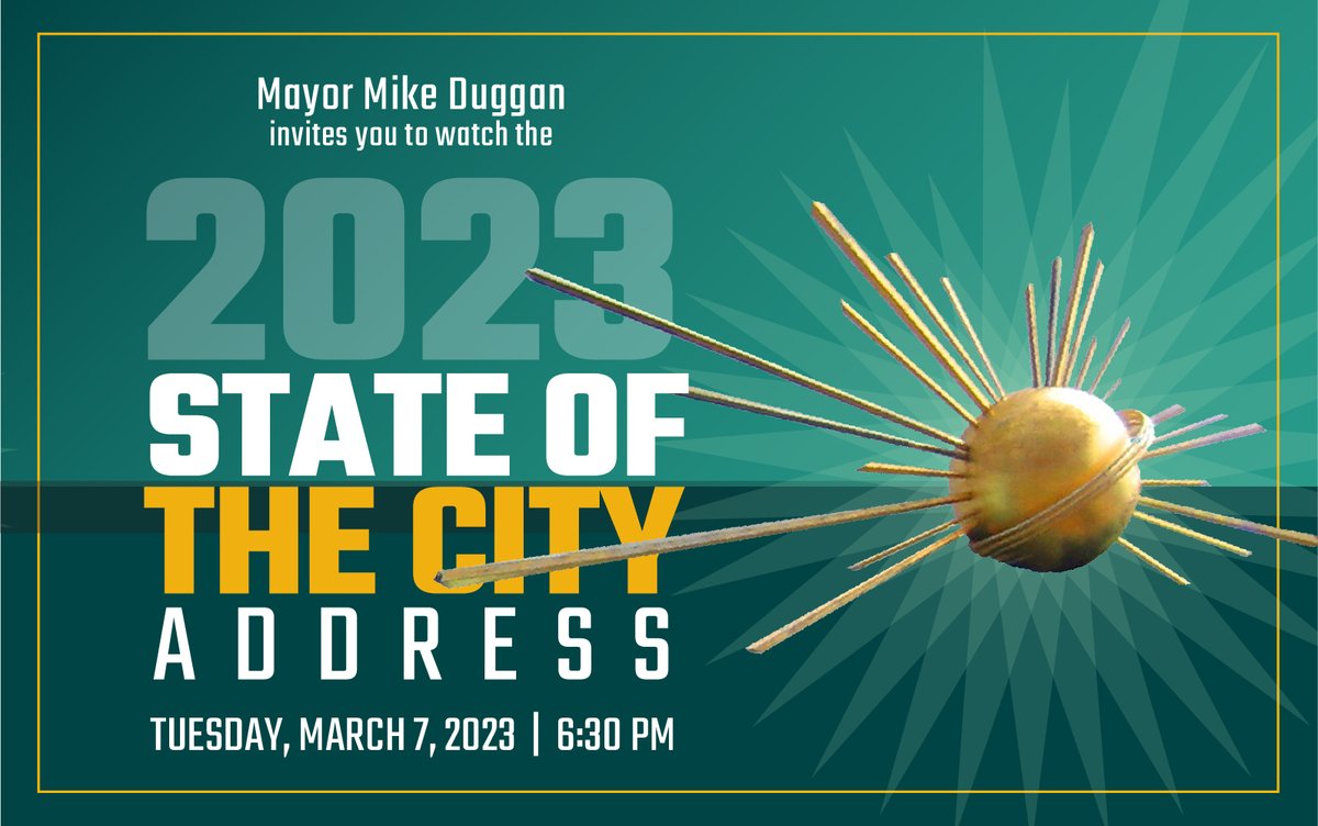 Join us on March 7th as Mayor Duggan delivers the 2023 State of the City Address at 6:30PM, streaming live from Michigan Central Station. #DETSOTC23