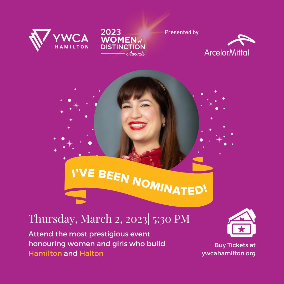 Mary Clements (@clementsm) on Twitter photo I feel very honoured to be a nominee in the <a href="/YWCA_Hamilton/">YWCA Hamilton</a> 2023 Women of Distinction Awards! I feel extra special to be nominated by the <a href="/McMasterAlumni/">McMaster Alumni</a> & the <a href="/mcmasterhum/">McMaster Humanities</a> <a href="/McMasterU/">McMaster University</a> You can still purchase tickets to attend this awesome event! :)
#wodhamiltonhalton I feel very honoured to be a nominee in the <a href="/YWCA_Hamilton/">YWCA Hamilton</a> 2023 Women of Distinction Awards! I feel extra special to be nominated by the <a href="/McMasterAlumni/">McMaster Alumni</a> & the <a href="/mcmasterhum/">McMaster Humanities</a> <a href="/McMasterU/">McMaster University</a> You can still purchase tickets to attend this awesome event! :)
#wodhamiltonhalton