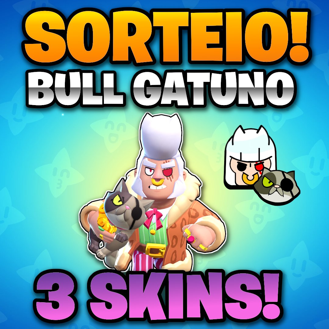 Mais um SORTEIO pra melhor comunidade do #BrawlStars! 3 skins do BULL GATUNO + PIN! #CodigoPCG

💟 Like
🔁 Retweet 
✅ Siga <a href="/powercouple_yt/">Power Couple Gaming</a>
🗨️ Comente marcando 2 amigos
🏪Código PCG na lojinha (opcional)

Resultado dia 8 de março!
#AlleyCatBullGiveaway #BullGatuno