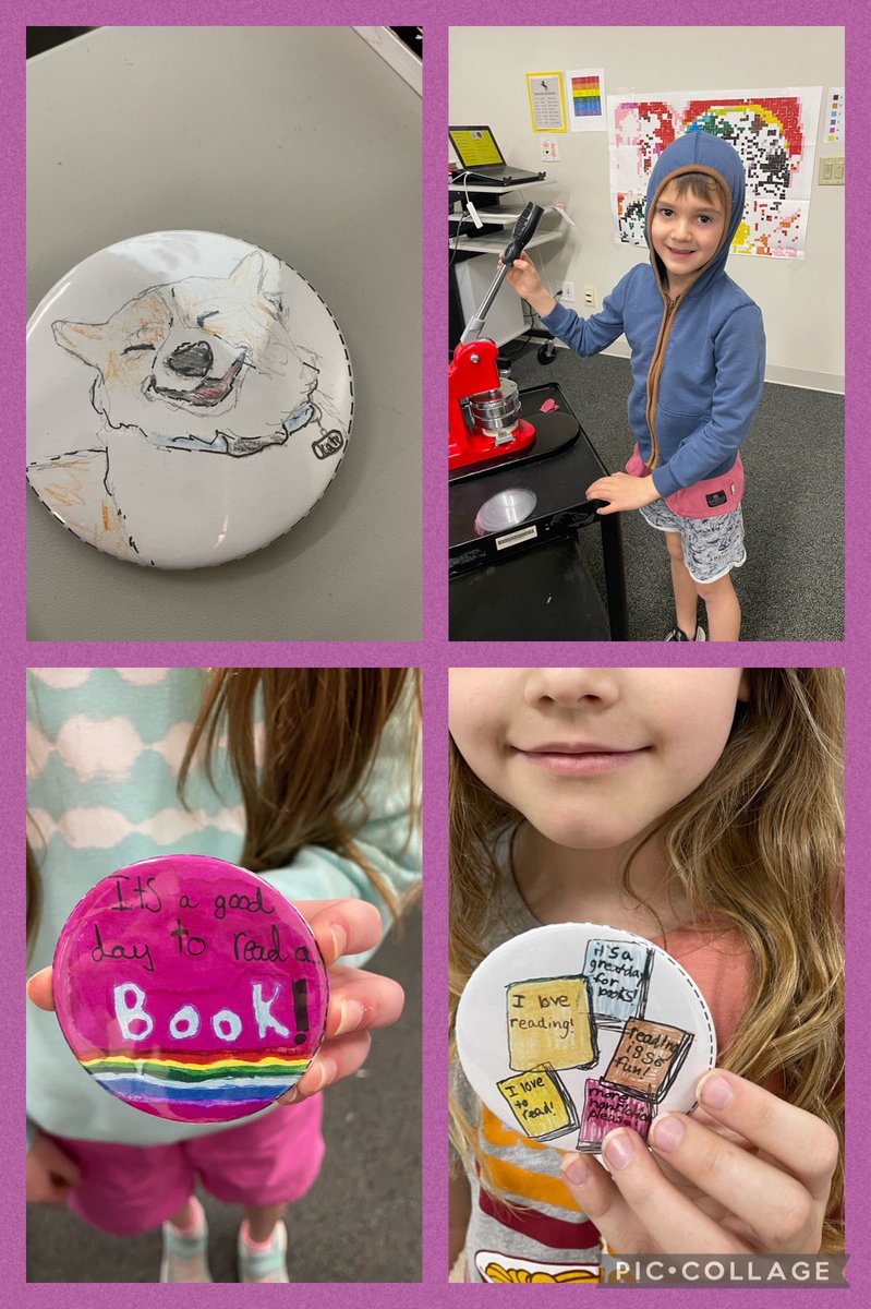 Ss <a href="/SREStallions/">SRE Stallions</a> are making buttons this week to highlight their ❤️ for 📚 #ReadAcrossAmerica2023  #makerspace #makers
