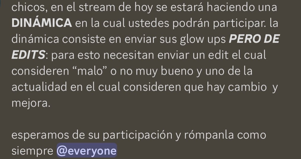 AlondrissaUp's tweet photo. Dinámica para el stream de hoy. | Vía Discord, #📢‘ﾟ･anuncios. https://t.co/I4SKm9YuYd