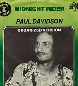 #OneForTheMoney

1 - Midnight Rider - Paul Davidson (1976)

Well, I've got to run to keep from hidin'
And I'm bound to keep on ridin'
And I've got one more silver dollar
But I'm not gonna let 'em catch me, no
Not gonna let 'em catch the midnight rider

youtube.com/watch?v=7L9pZc…