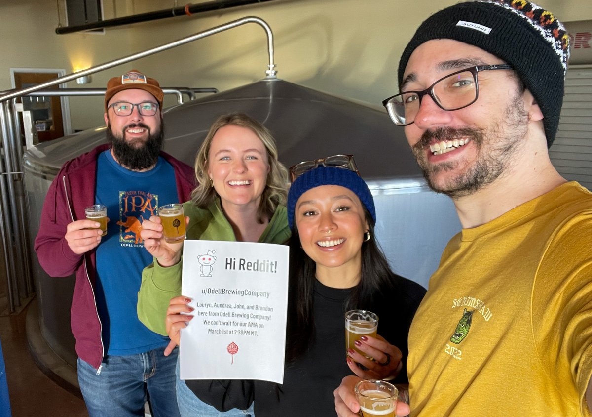 Hey y'all! Join Brandon, Lauryn, John and Aundrea on Reddit tomorrow, 3/1, at 2:30PM MT for an Ask Me Anything. We'll be answering all your questions about brewing, craft beer, brew science, and more! See you there. 🍻
reddit.com/r/IAmA/