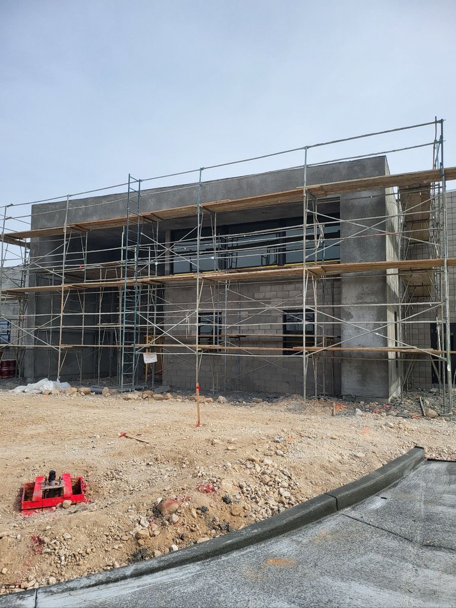 CityOfLasVegas's tweet photo. Construction continues on our newest @lasvegasfd fire house, Station 46.  

It is on track to open this summer in Skye Canyon in the northwest. https://t.co/en3vSqvIZf