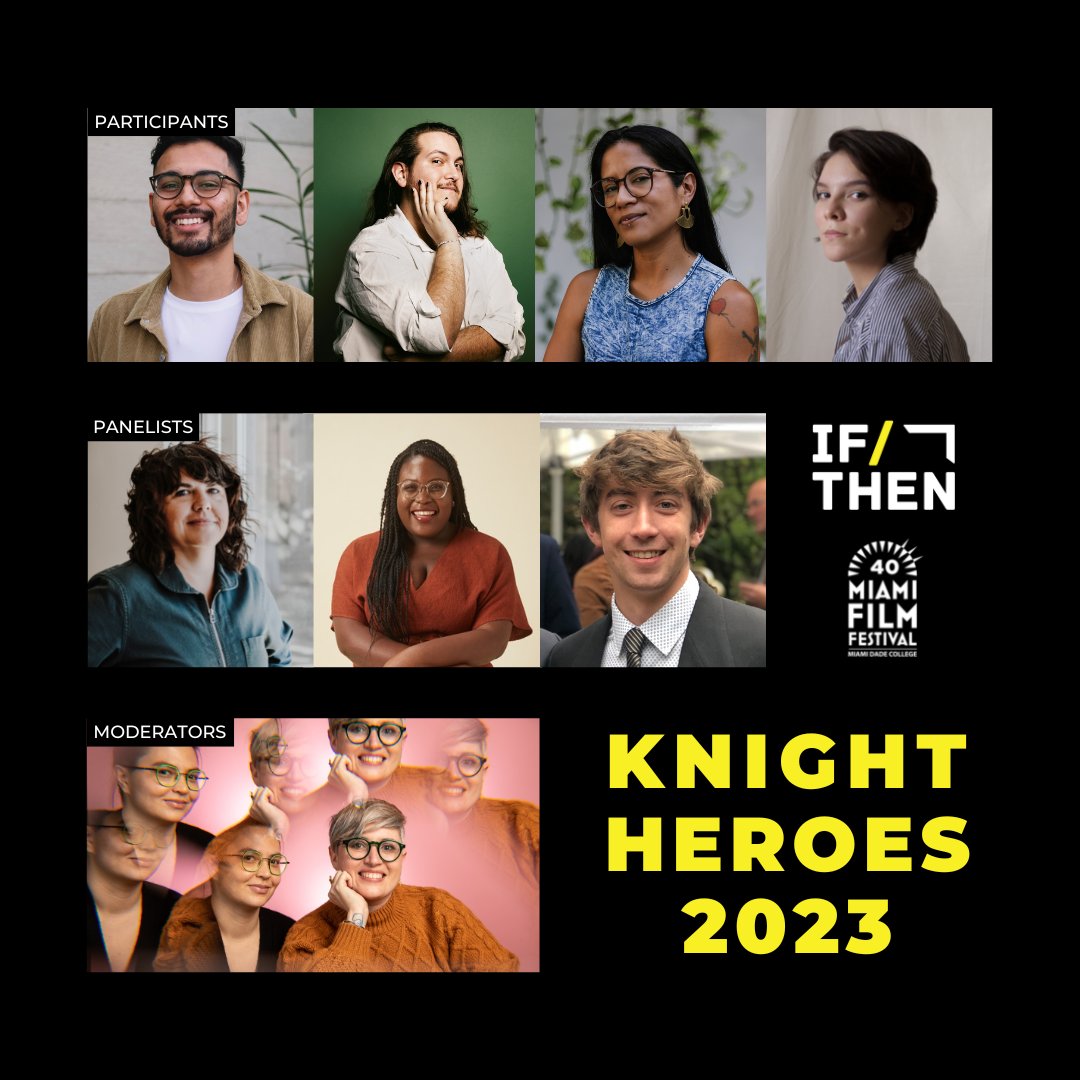 Announcing the participants and panelists for our 2023 KNIGHT HEROES program at #MiamiFF, in collaboration with @miamifilmfest + @knightfdn.

FREE panel “Documentary Development: HOW TO TURN AN IDEA INTO A DEAL”. 
Sun 3/5 @ 3:00pm. RSVP: bit.ly/knightrsvp.