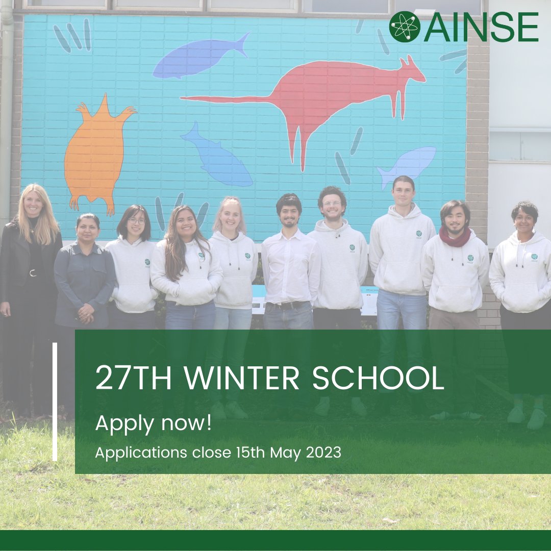 Applications for @AINSE_Ltd’s online Winter School are NOW OPEN to final-year #undergrad students from AINSE-member universities! Discover how your future Honours/PhD #research can connect to the world-class facilities and expertise at @ANSTO. Apply now! ainse.edu.au/winter-school/