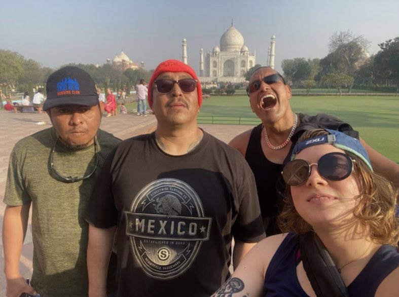 Where are we now?! From Skid Row to one of the most majestic places on earth, we’ve traveled together to run, relax, and reconnect. We’re so thankful! #skidrowrunningclub #running #TajMahal