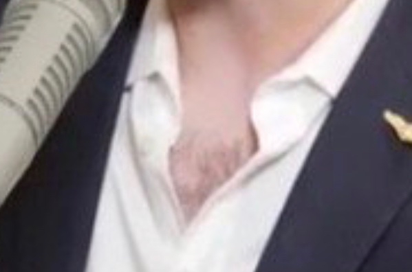 TheWuhanClan's tweet image. @JackPosobiec  Look at this Chad taking it down a button lower than what the prime time viewers were ready for 🌶